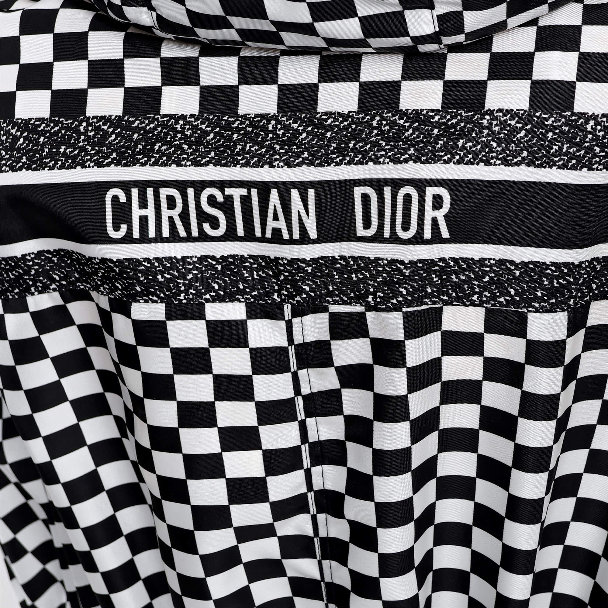 Christian Dior - Checkered Printed Hooded Raincoat